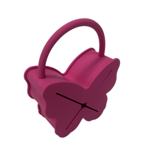 Raffiner les tasses à collation en forme de papillon en silicone de nouvelle conception d'usine avec poignée Récipients alimentaires anti-éclaboussures sans BPA pour les tout-petits - Product Image 1