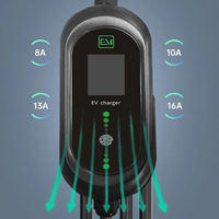 Ancrage de chargeur EV portable 7kW (1ph) Type2 8/10/13/16A Station de charge murale certifiée CE TUV