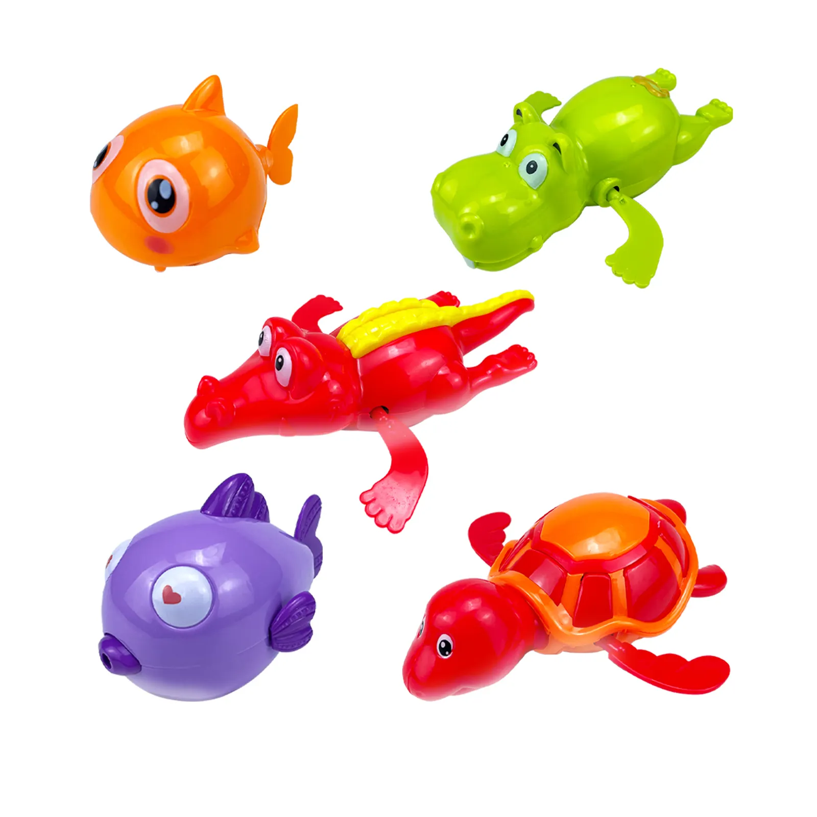 Yenidoğan bebek Clockwork küvet oyuncaklar banyo Wind Up zinciri yüzmek karikatür hayvanlar su yüzen bebek duş banyo oyuncakları