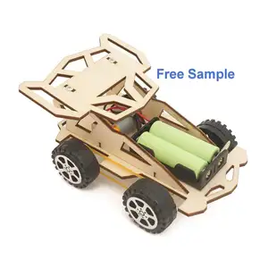 MI DIY Assembly Racing Wooden Electric Car Assembling Toy Science Experiment Kit Children's Educational Toys Puzzle Games