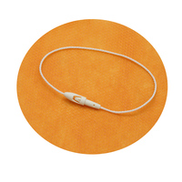 Cordon de suspension pour étiquettes de vêtements en polyester de bonne qualité, attaches à boucle à pression pour étiquettes de vêtements