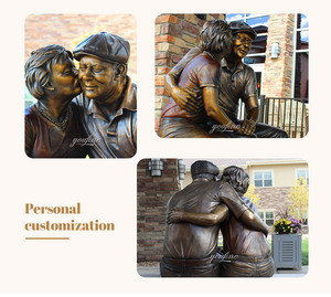 Statua Personalizzata in Bronzo a Grandezza Naturale, Scultura Realistica con Finitura in Metallo Lucido per Decorazione di Giardini, Ville ed Estate - Product Image 3