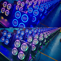 Nouveau 4X100W Warm Cool White Cob 4 Eye Blinder DMX512 18X0.5w RGB Pixel Strip Circle Led Audience Blinder