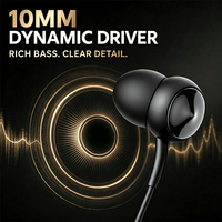 Écouteurs filaires REMAX RM-510 avec prise jack 3,5 mm et microphone, son haute définition, deux paires d'embouts auriculaires, écouteurs filaires