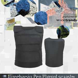 Gilet de sécurité anti-coupure et anti-perforation noir, niveau D, coupe régulière, coutures surjetées, protection corporelle - Product Image 3