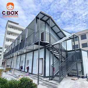 Cbox Eco-Friendly Prefab Modular 2-Story <b>Flat</b> Pack Office Buildings Site Dormitory Worker Camp Mobile Container House - Product Image 2