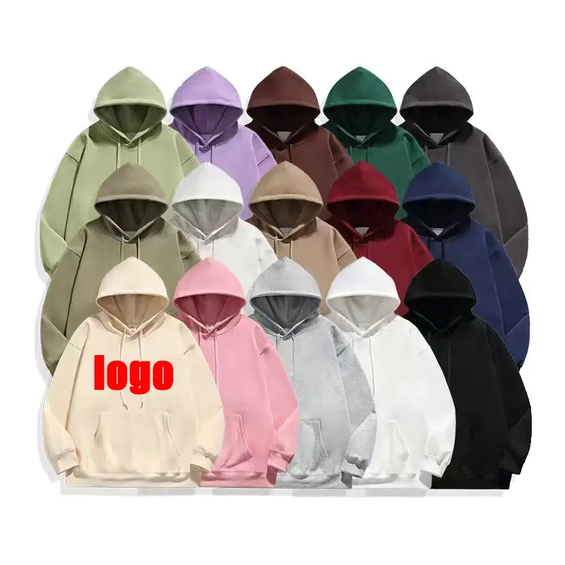 Herstellung von benutzer definierten leeren festen schwarzen Hoodies übergroßen Hip-Hop-Sweatshirt Streetwear Hoodie mit Taschen für Männer Unisex