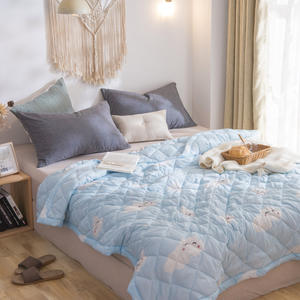 Colchas de algodón lavadas con dibujos animados para niños y niñas, edredones sencillos y encantadores, cómodos, con <span class=keywords><strong>aire</strong></span> acondicionado - Product Image 2