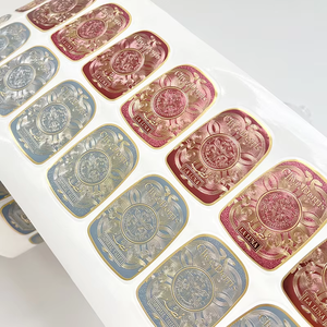 Tùy chỉnh dập nổi Hologram thiết kế logo vàng dập Sticker 50ml fragance nến Sticker nước hoa chai nhãn Sticker 3D <span class=keywords><strong>2025</strong></span> - Product Image 4