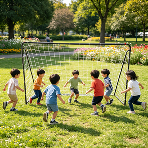 <span class=keywords><strong>But</strong></span> <span class=keywords><strong>de</strong></span> <span class=keywords><strong>football</strong></span> portable pour enfants <span class=keywords><strong>de</strong></span> 6 pieds avec cadre en acier, filet en polyester résistant aux intempéries, pliable, pour l'entraînement en extérieur - Product Image 4