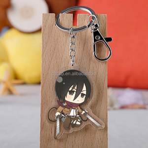 Porte-clés en acrylique transparent double face, dessin animé, anime, <span class=keywords><strong>Eren</strong></span>, <span class=keywords><strong>Mikasa</strong></span>, <span class=keywords><strong>Armin</strong></span> - Product Image 2
