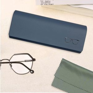 Étui à lunettes rectangulaire en cuir PU de haute qualité, écologique, portable, anti-pression, unisexe, personnalisable, vente en gros d'usine - Product Image 4