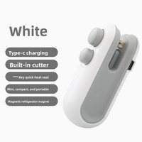 Machine à sceller les sacs portative USB rechargeable avec coupe-sac intégré pour aliments et sacs en plastique – Scelleuse thermique portable