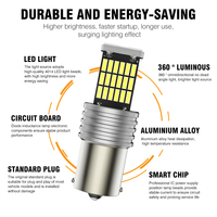 RCJ LED lumières OEM 1156 1157 T20 P21W PY21W 3156 3157 7440 BA15S LED voiture Auto clignotant feux de freinage ampoules