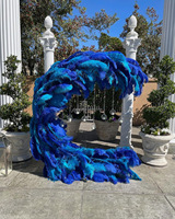 Plumes d'autruche teintées écologiques de 45-50 cm pour fêtes, carnavals, centres de table de mariage, décorations de Noël, loisirs créatifs, arrangements floraux (sans azo)