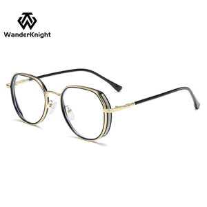 Bán buôn TR90 kết hợp kim loại cảnh tượng khung phụ nữ quang thời trang kính chống ánh sáng màu xanh chặn - Product Image 5