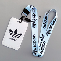 Porte-cartes promotionnel en polyester personnalisable, style urbain inspiré d'Instagram, avec boucle, pour étudiants, étui pour carte de repas, protège-carte d'identité, campus