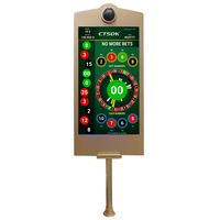 27 Zoll Vergoldeter Glücksspiel-Roulette-Monitor mit Doppelseitiger LED-Lampe und LCD-Bildschirm für Casino-Tische