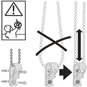 Catena di Sicurezza Trasparente per <span class=keywords><strong>Tende</strong></span> a Rullo, Maniglie in Plastica, Cordini di Trazione per Tapparelle e <span class=keywords><strong>Tende</strong></span> Verticali - Product Image 6