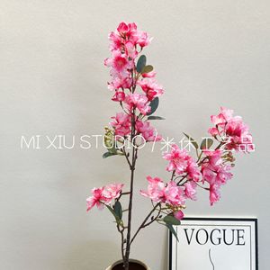 Fleurs artificielles, branche unique, rose rouge en soie, décoration de mariage, accessoires pour la maison, 50g - Product Image 3