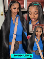 40 pouces 13x6 perruque de cheveux indiens droite cheveux humains sans colle full hd transparent dentelle avant perruques os droite remy cheveux hd dentelle perruque