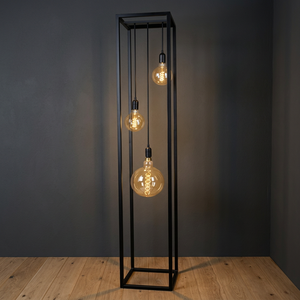 Lámpara de Pie Moderna y Contemporánea LED con Poste de Hierro y Pantalla de Tela Marrón, E27, Altura Ajustable, 2700K, Luz Blanca Cálida Suave, CRI 90, 25000 Horas de Duración - Product Image 3