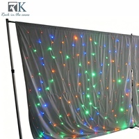 Toile de fond LED pour DJ et mariage, rideau LED ciel étoilé, contrôle DMX512 pour scène, pub, événement, spectacle