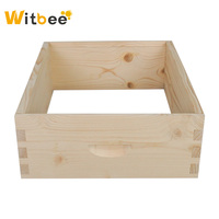 Neuer Witbee Bienenstock, wachsbeschichtet, 10-Waben-Langstroth-System, Schwalbenschwanzverbindung, aus chinesischem Tannenholz, 1-4 Ebenen, Honigbienenstock, 20mm B-7L