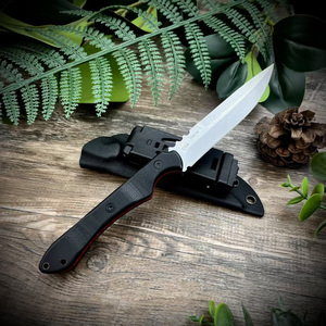 มีดสแตนเลสแบบกำหนดเองได้พร้อมปลอก Kydex ด้ามจับ G10 พร้อมคลิปหนีบเข็มขัดแบบปรับได้ พกพาสะดวกสำหรับการตั้งแคมป์ - Product Image 2
