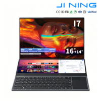 Portátil OEM ODM de Fábrica, Totalmente Metálico, Pantalla Táctil Dual de 16 y 14 Pulgadas, Intel Core I7 9850H, 16 GB de RAM, 1 TB SSD, Teclado Retroiluminado