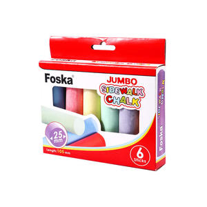 Foska <span class=keywords><strong>lavagna</strong></span> colorata Non tossica e <span class=keywords><strong>lavagna</strong></span> bassa polvere grande <span class=keywords><strong>gessetti</strong></span> bastone per i bambini <span class=keywords><strong>con</strong></span> colore stampato scatola di imballaggio - Product Image 1