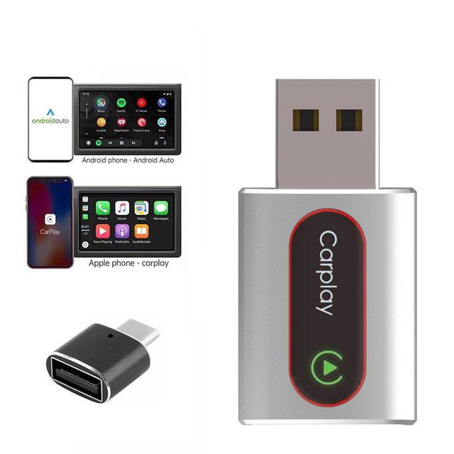 Plug & Play Mini Carplay Adapter C Type 2026 Airplay for Iphone Apple Android 2025 Auto Usb Mirror Wireless Carplay Adapter