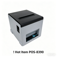 Imprimante thermique de reçus 80 mm, prend en charge la gestion des commandes à distance pour les opérations de vente au détail et de restauration, POS 8390