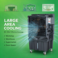 Système de ventilation par évaporation pour ferme avicole 450W 12000m³/h – Refroidisseur d'air portable avec rideau d'eau