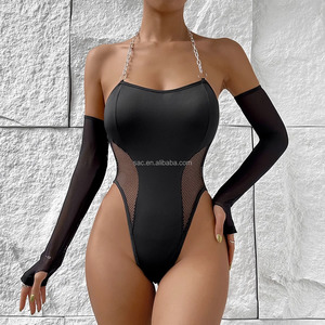 Sacknove T956 Bán Buôn Lady Đen Hẹn Hò Ttemptation Một Mảnh Phụ Nữ Clubwear Hollow Xem Thông Qua Đồ Lót Bodysuits - Product Image 6