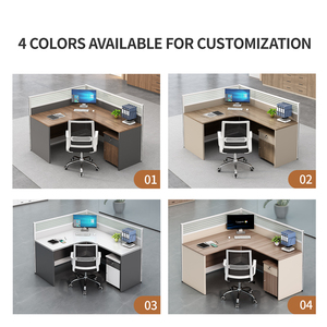 Escritorio modular para personas de 4 y 6 plazas, estación de trabajo de oficina abierta, sillas y mesas, cajón de oficina con mesa, particiones de oficina - Product Image 5