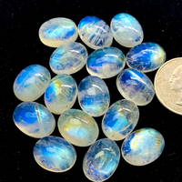 Cabochon ovale en pierre de lune arc-en-ciel 10x14 mm, qualité AAA. Pierre précieuse non montée pour la création de bijoux