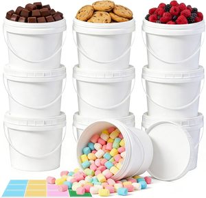 Envase de 48 oz para Alimentos con Impresión OEM de Grado Alimenticio Cubo para donuts mini de plástico PP de 1.5L con asa de color personalizado, contenedor para alimentos - Product Image 1