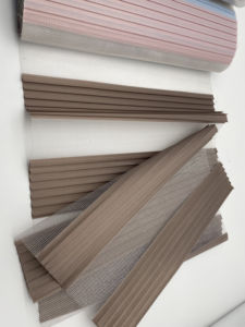 YUCHANG Seven <strong>Small</strong> Folds Roller <strong>Blinds</strong> Fabric 100%polyester zebra <strong>Blinds</strong> - Product Image 2