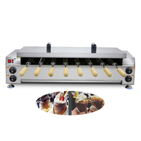 Offre Spéciale Commercial 8 Bâtons Kurtos Kalacs Machine Rotatif Électrique Cheminée Gâteau Four Cheminée Gâteau Équipement De Cuisson