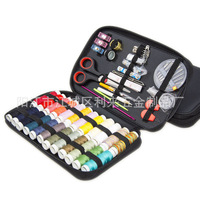 Kit de couture carré portable en cuir simple de 94 pièces pour adultes, idéal pour les cadeaux d'anniversaire, fabrication sur mesure DIY, mini kit de voyage