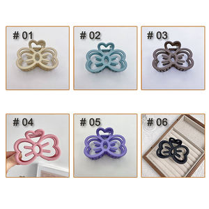 Jiayu กิ๊บหนีบผมพลาสติกทรงหางม้าสูง9ซม. แบบกำหนดเองคลิปหนีบผมสีล้วนสไตล์ญี่ปุ่นกิ๊บติดผมน่ารักหวาน - Product Image 5