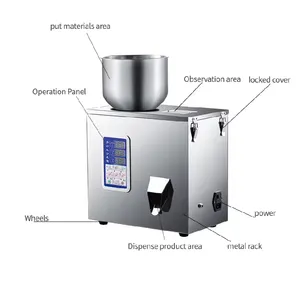 पाउडर ग्रेन्युल के लिए भरने की मशीन 1 किलो 2 किलो 3 किलो अर्ध स्वचालित चाय अनाज वॉश मसाला दूध पाउडर डेस्कटॉप भरने की मशीन