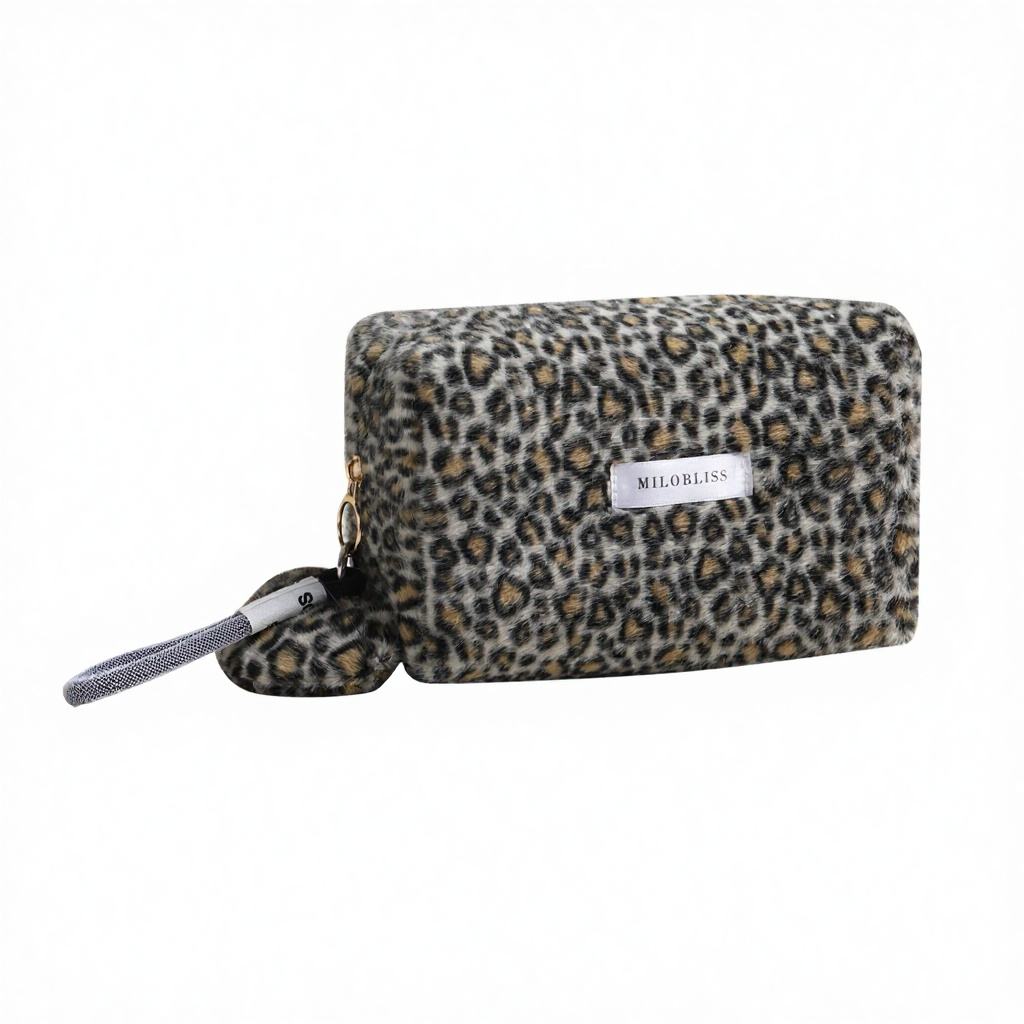 Sac oreiller léopard noir