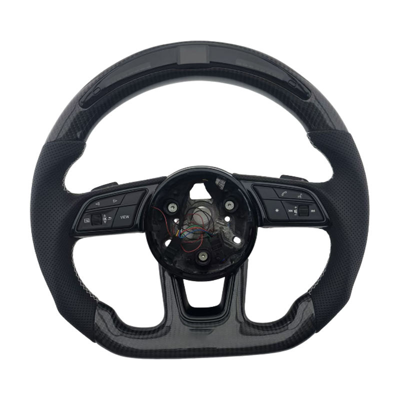 Carbon Fibre+LED+Perforated Leather+yellow stitching