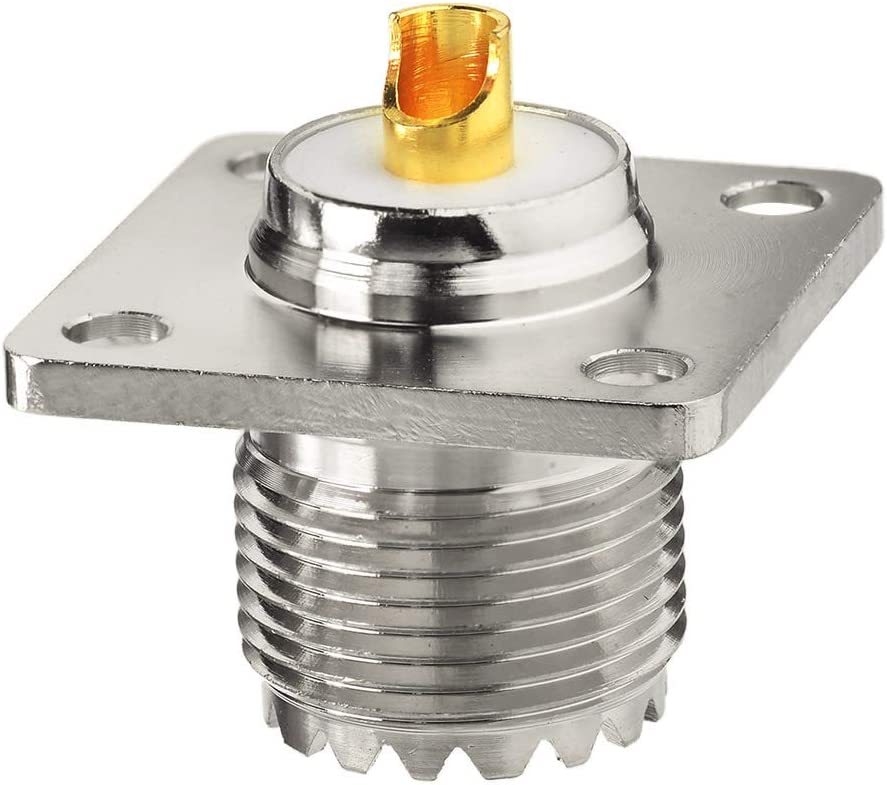 TengKo RF Adapter – SMA-Buchse Auf UHF-Buchse (SO239), 2 Stück, 50 Ohm – Aus Messing Für Beste Signalübertragung