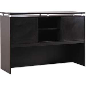 Escritorio Alera Sedina Series Espresso de 72w x 15d x 42.5h con puertas correderas y organizador de cajones - Product Image 1