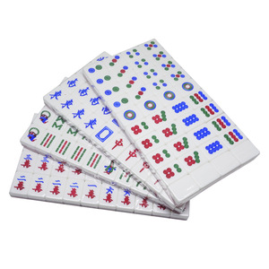 Mini Mahjong Tiles Portable Travel Set Acrylic Crystal Mahjong For Chess Card <b>Entertainment</b> 4 Players Universal Use - Product Image 4