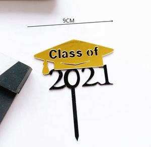 คริลิคสีดำจบการศึกษารูปแบบเค้ก Topper ฉันไม่ได้มันมีความสุขจบการศึกษาปริญญาตรีพรรคตกแต่งเค้กอุปกรณ์พรรค - Product Image 5