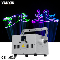 Éclairage de scène laser RGB extérieur 5W-15W IP65 étanche, contrôlable par DMX pour discothèque, fête et grands événements en plein air